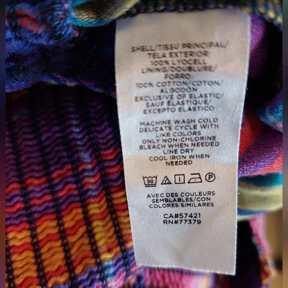 Ann Taylor Womans SZ XL Cinch Bottom Waiste Pastel Plaid Cinch Sleeve Blouse - Picture 7 of 9